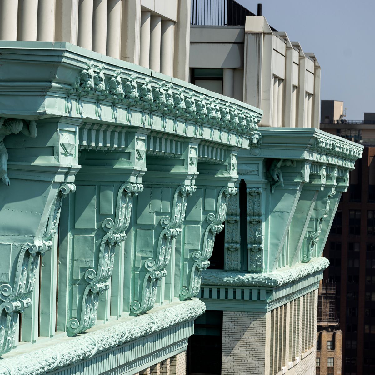 Copper cornice detail