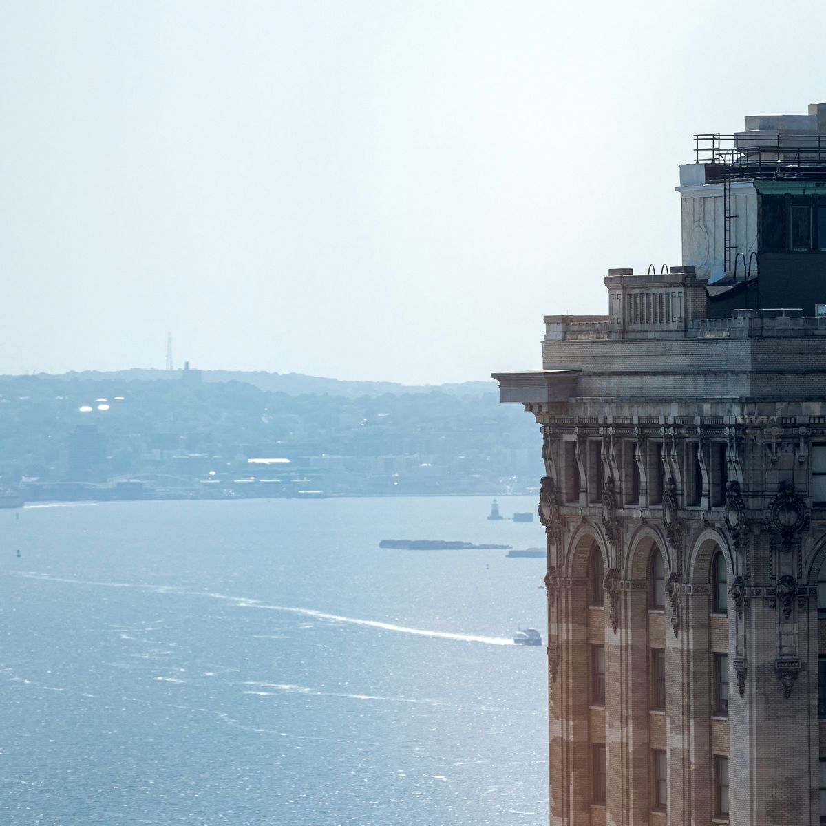New York Harbor to the horizon